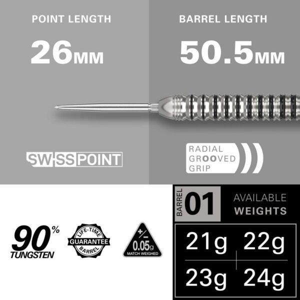 Target Exo 01 90% Swiss Tikat | Dartshop.fi